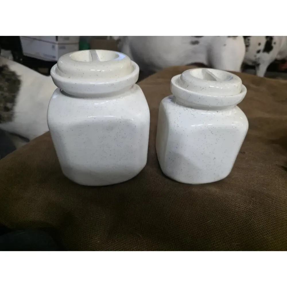 Beautiful VTG Pottery Craft USA Ceramic Wheat Design Canister Kitchen Stg
